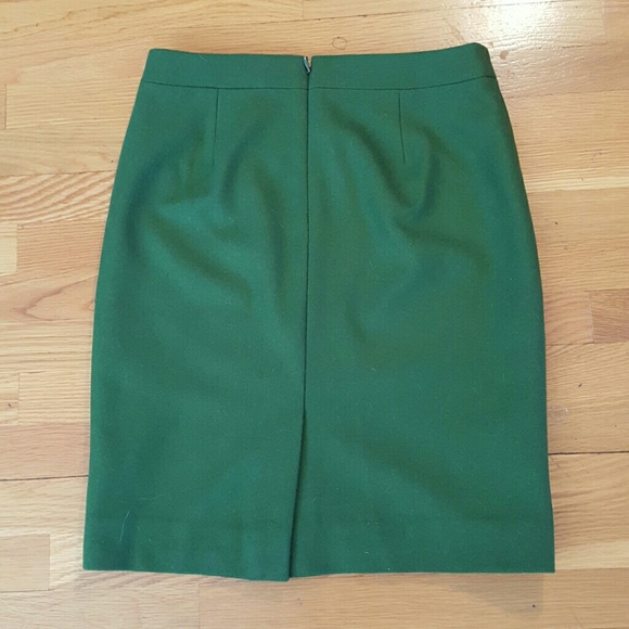 🆕️$158 J. CREW☘Green Versitile Midi Pencil Skirt - Picture 3 of 6